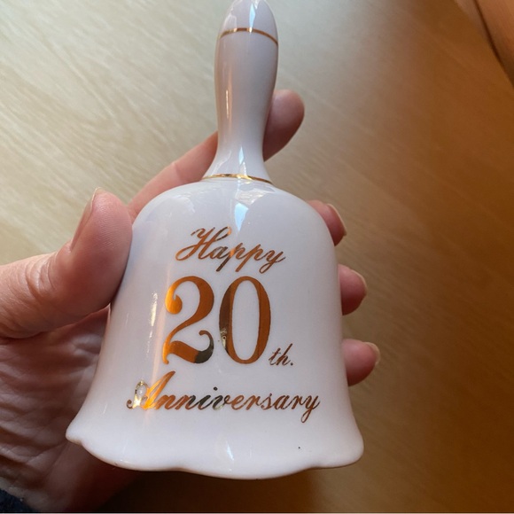 Vintage Happy 20th Anniversary Bell - Picture 6 of 10